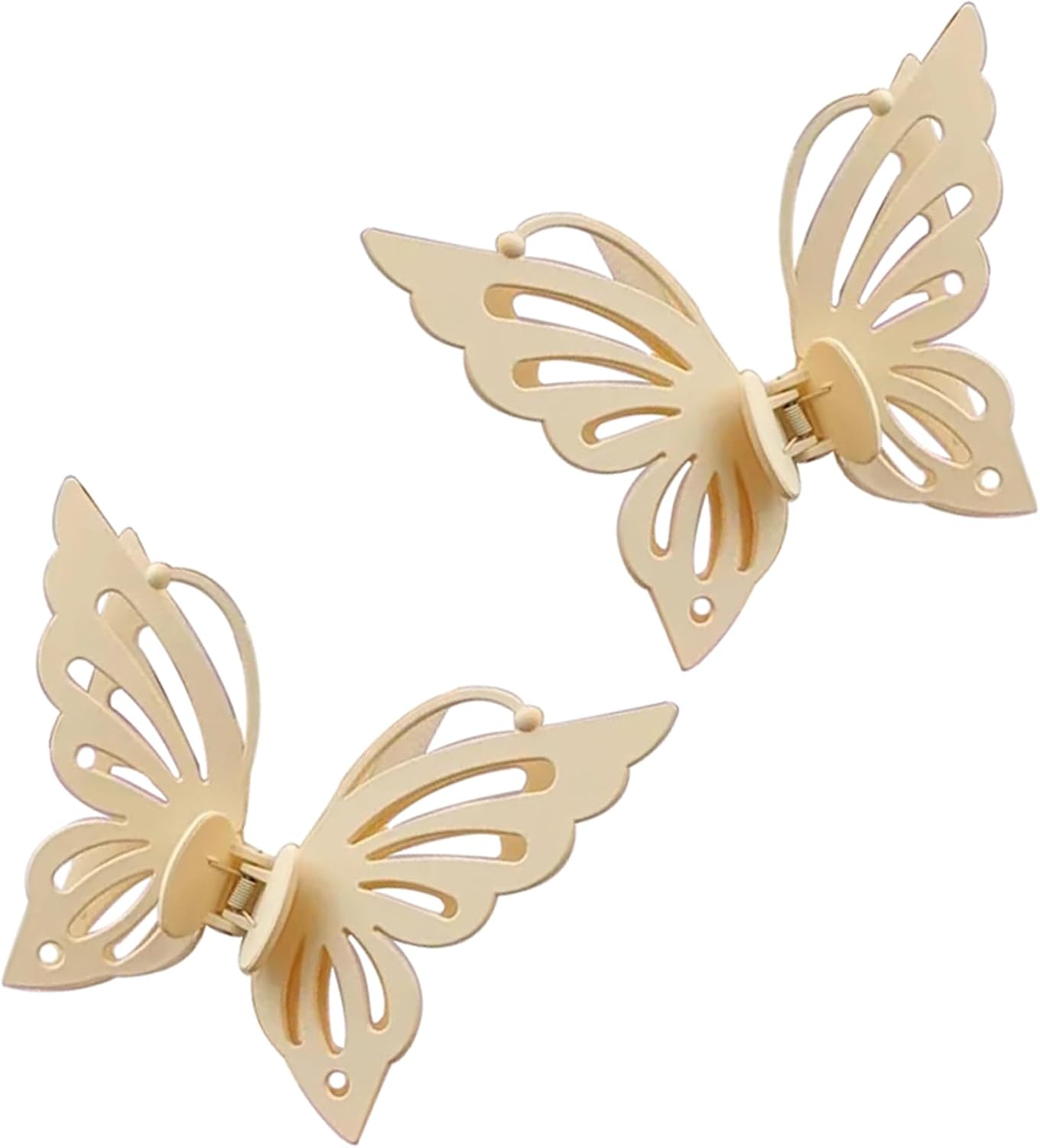 Lovely Gold Butterfly Curtain Tiebacks 2Pcs - SiegYma Cute Girlie Bedroom Curtain Holdbacks, Decorative Drapery Clips, Wall-Friendly Bow Tiebacks for Drapes(Yellow)