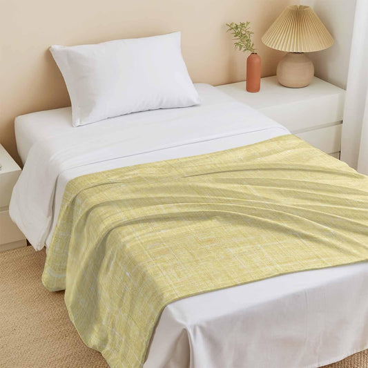 Cooling Blanket for Hot Sleepers, Lemon Yellow Lightweight Breathable Summer Blanket, Farmhouse Vintage Yellow Solid Color Modern Double-Side Cool Throw Blankets for Sleeping Travel, 50"x60"