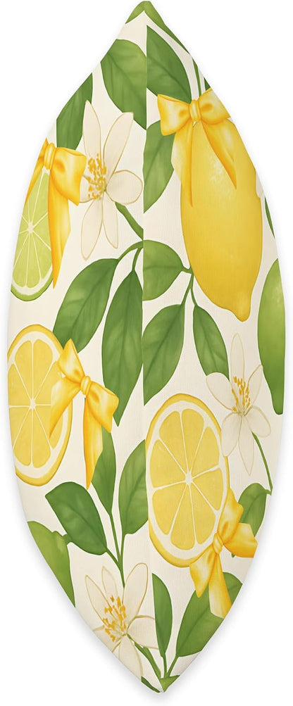 Summertime Lemons Limes And Yellow Coquette Bows Throw Pillow