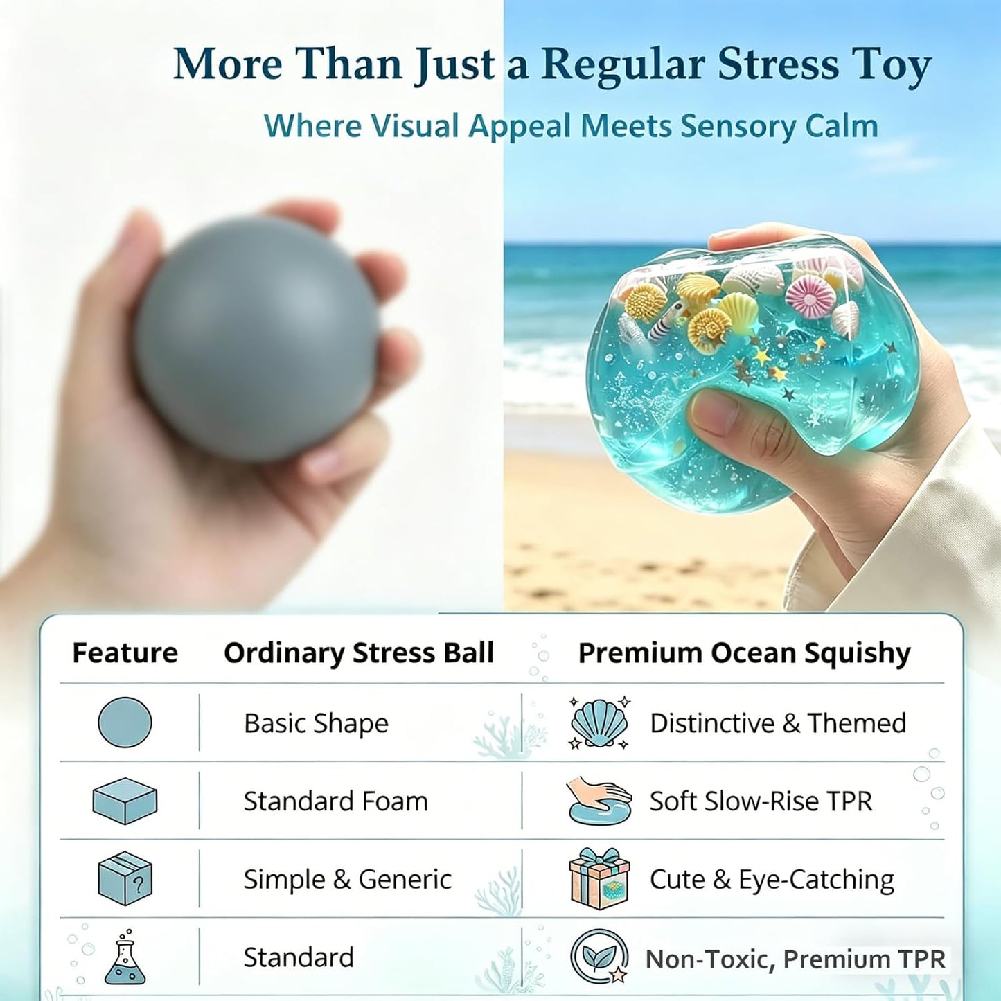Squishy Stress Cube, Slow Rising Sensory Fidget Toys for Anxiety, Green | Soft Squishy Squeeze Toys with Shells, Calm Anxiety, Portable, Safe TPR Material, for Office, Home or Travel, 1.97Inch