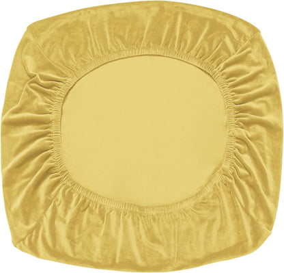 Jonuiony Wear-Resistant Universal Sofa Cover, Stretch Velvet Separate Couch Cushion Slipcovers, L Shape Sofa Chaise Covers for Both Left/Right Sectional Couch Protector(Lemon Yellow,Single Seat)