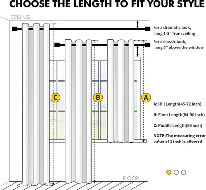 MIULEE Blackout Curtains for Bedroom Living Room 2 Panels, Thermal Insulated Room Darkening Drapes Grommet Noise Reducing Light Blocking Window Treatments 84 Inches Long 40x84 Inch Yellow