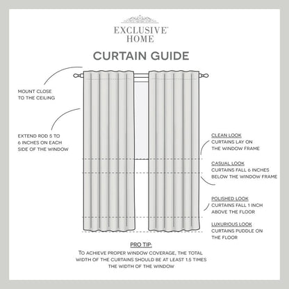 Exclusive Home Demi Light Filtering Hidden Tab Top Curtain Panel Pair, 54"x96", Yellow, Set of 2