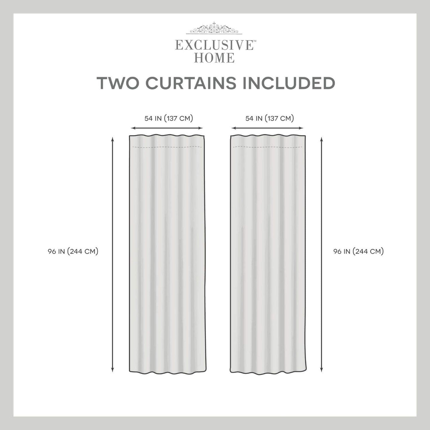 Exclusive Home Demi Light Filtering Hidden Tab Top Curtain Panel Pair, 54"x96", Yellow, Set of 2