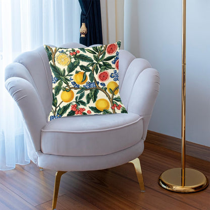Throw Pillow Covers Lemon Summer Pillow Cases Square Cushion Cover for Sofa Couch Bedroom Living Room 18x18 Inch