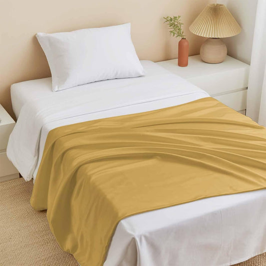 Cooling Blanket for Hot Sleepers, Yellow Lightweight Breathable Summer Blanket, Minimalist Modern Solid Color Yellow Double-Side Cool Throw Blankets for Sleeping Travel, 30"x40"
