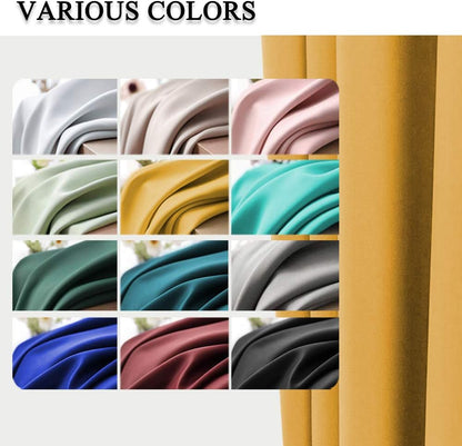KEQIAOSUOCAI 95 Inches Yellow Blackout Curtains Grommet Top Drapes for Bedroom Light Reducing Window Sun Block Curtain Panels for Living Room 2 Panels 52W x 95L