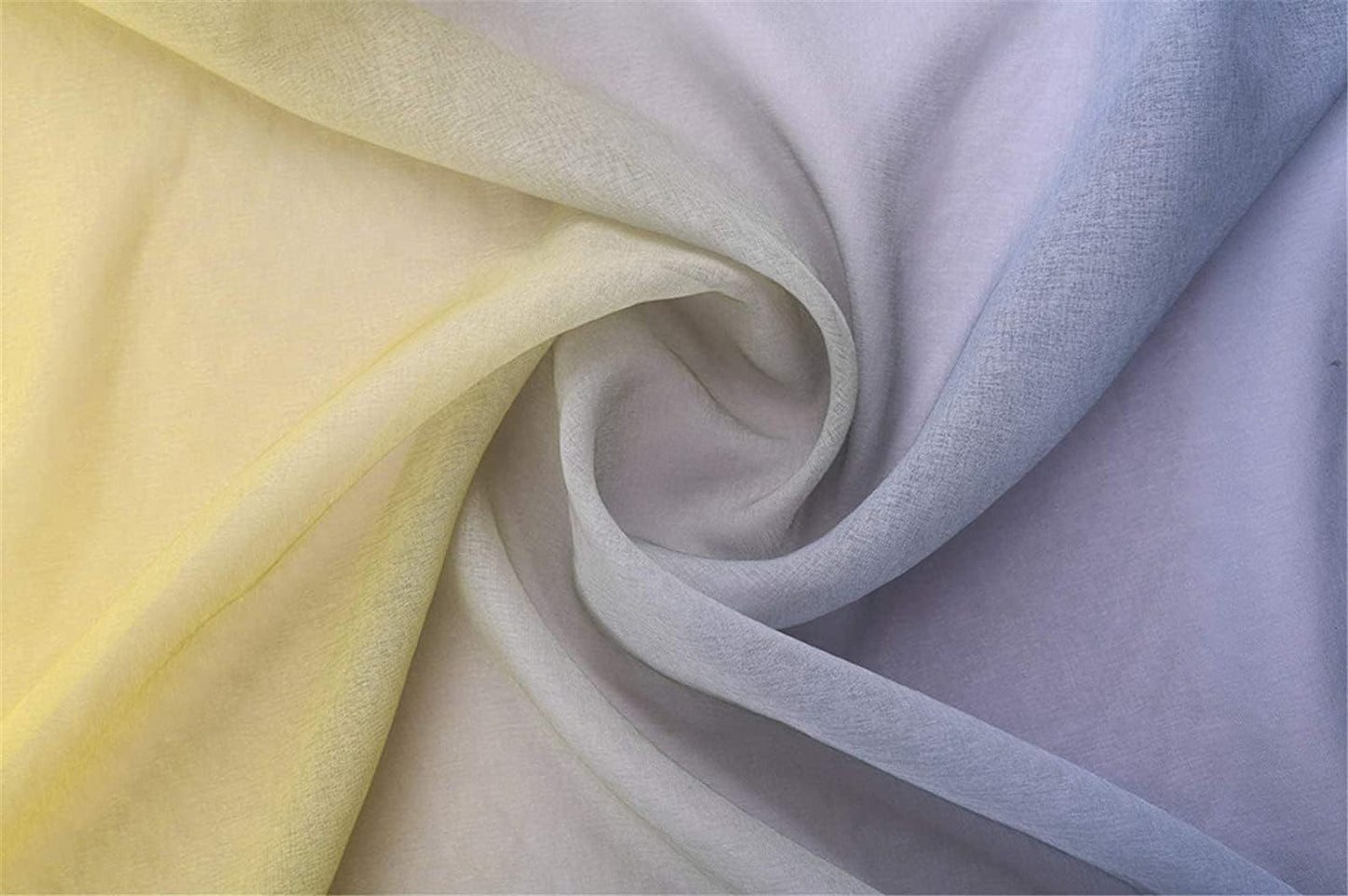 Yancorp Bedroom Curtains 84 inch Length Sheer Curtain Linen Yellow Grey Ombre Rod Pocket Drapes for Girls Living Room Mermaid Bedroom Nursery Kids Window Decor,1 Panel(Yellow Grey, 40"x84")