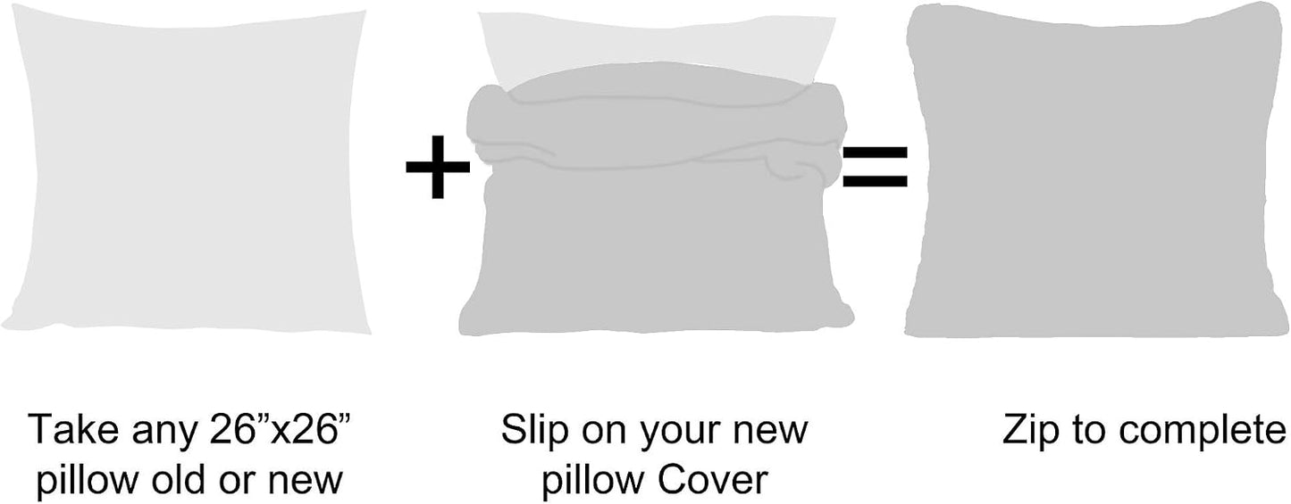 Home Soft Things Heavy Faux Fur Pillow Covers, 2-Pack, 26"x26", Lemon Curry, Soft Luxurious Decorative Pillow Shams for Couch, Bed, Sofa, Cozy Home Decor