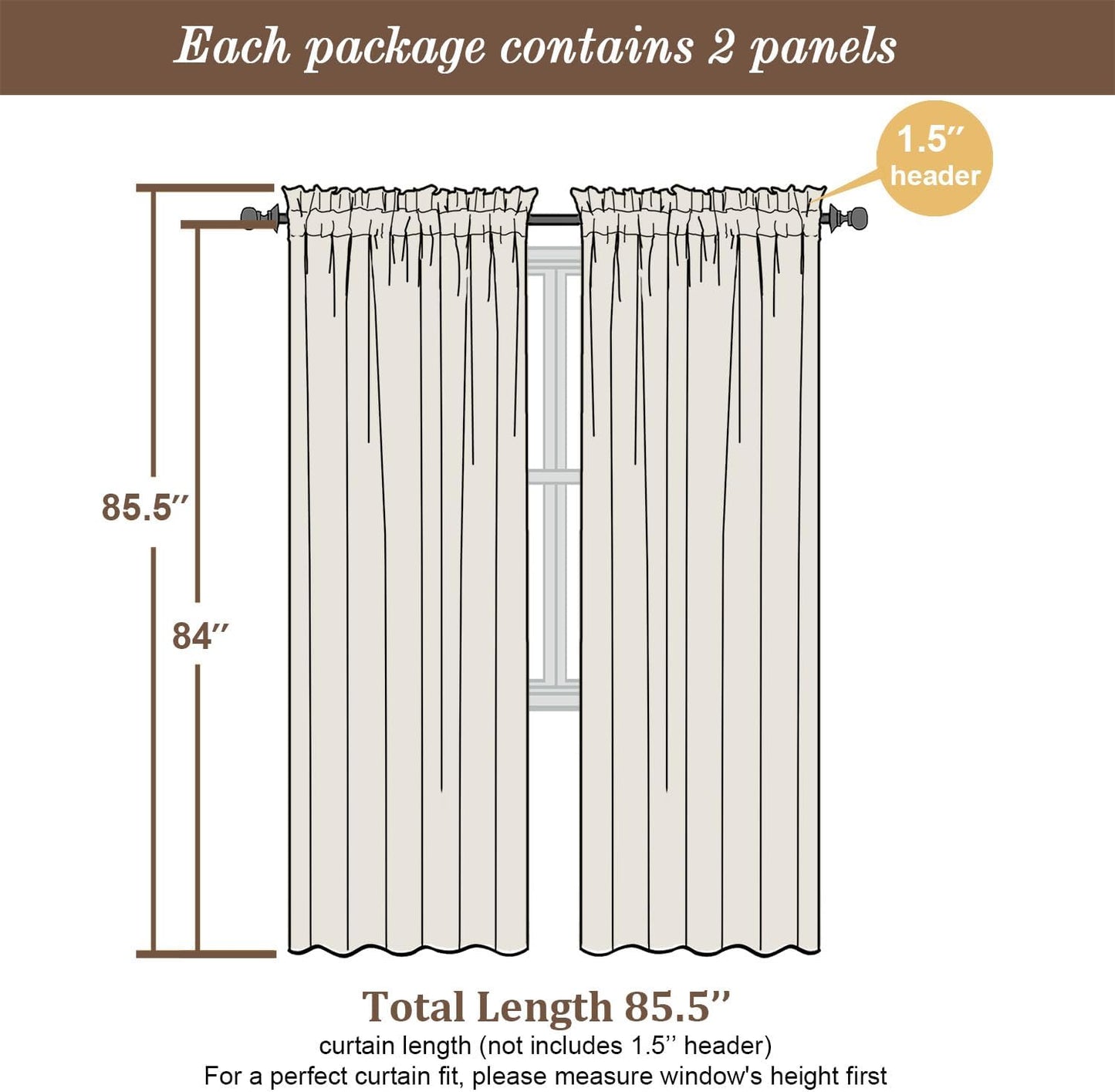 Chyhomenyc Lemon Sheer Curtains 84 Inches Long 2 Panels Set, Light Filtering Soft Airy Window Curtains, Rod Pocket for Living Room Bedroom Window Drapes, 42Wx84L Inch, 2PCS