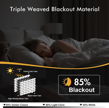 MIULEE Blackout Curtains for Bedroom Living Room 2 Panels, Thermal Insulated Room Darkening Drapes Grommet Noise Reducing Light Blocking Window Treatments 63 Inches Long 40x63 Inch Yellow
