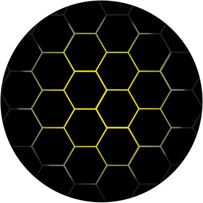 Dark Yellow White & Black Honeycomb Cellphone / Phone Holder PopSockets Grip and Stand for Phones and Tablets