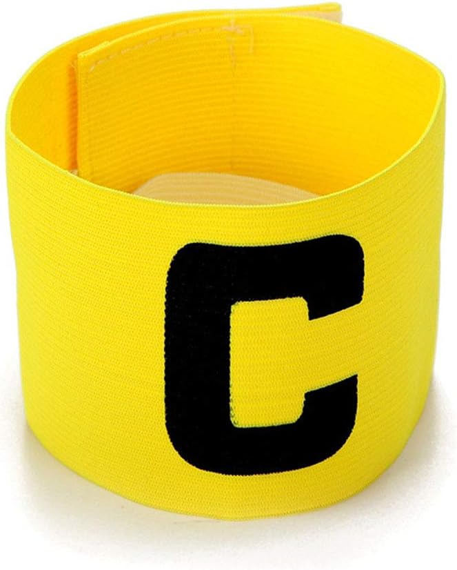 6 Pieces Elastic Soccer Captain Armband Adjustable Football Basketball Player Bands for Adult Youth
