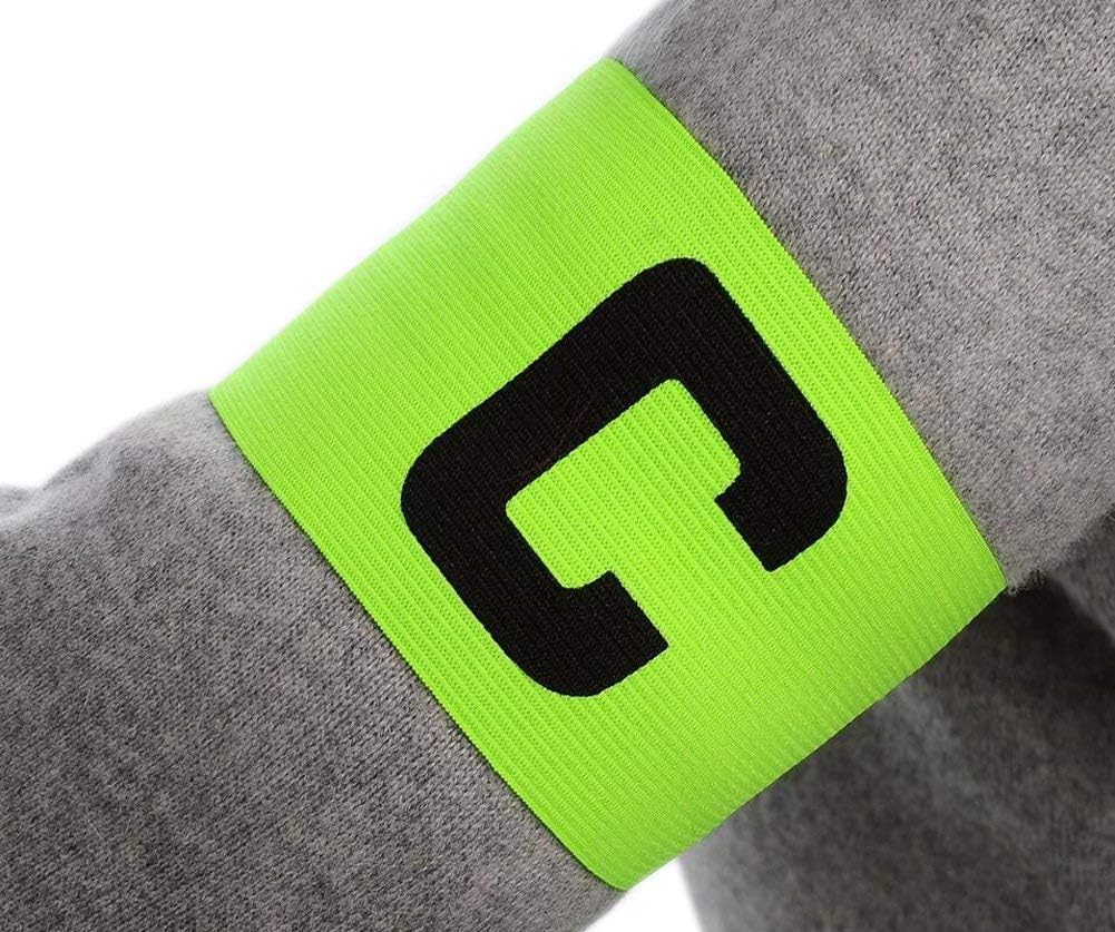 6 Pieces Elastic Soccer Captain Armband Adjustable Football Basketball Player Bands for Adult Youth