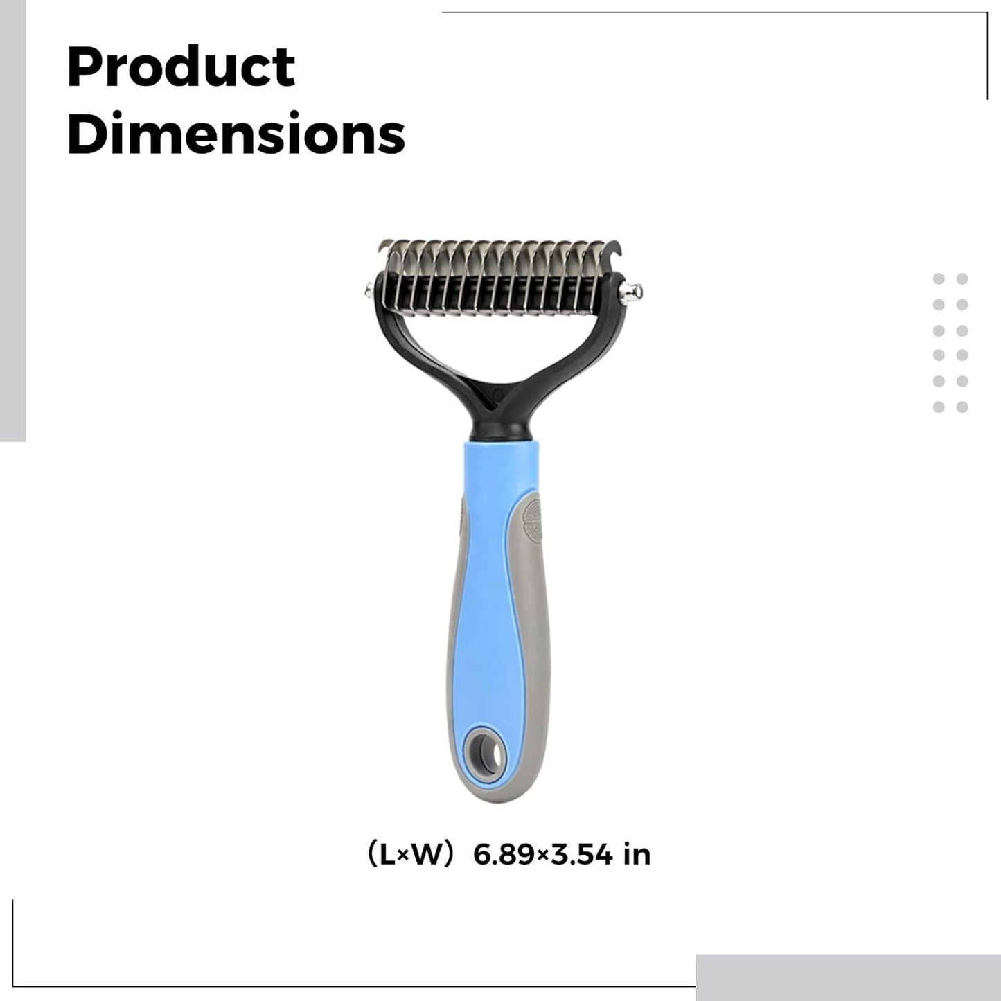 Self-Cleaning Pet Comb, Flea Comb, Detangling Comb, 3 Pcs Set, Cats & Dogs Grooming Kit, Yellow & Blue