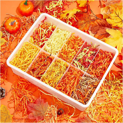 10 Pack Crinkle Cut Paper Shred Filler for Packing and Empty Basket Filler, Total 300g Raffia Tissue Paper Stuffers Gift Boxes for Wrapping Party Supplies(Irish Color)