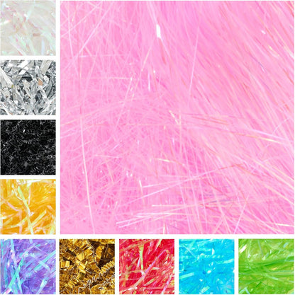 10 Pack Crinkle Cut Paper Shred Filler for Packing and Empty Basket Filler, Total 300g Raffia Tissue Paper Stuffers Gift Boxes for Wrapping Party Supplies(Irish Color)