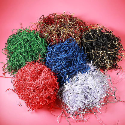 10 Pack Crinkle Cut Paper Shred Filler for Packing and Empty Basket Filler, Total 300g Raffia Tissue Paper Stuffers Gift Boxes for Wrapping Party Supplies(Irish Color)