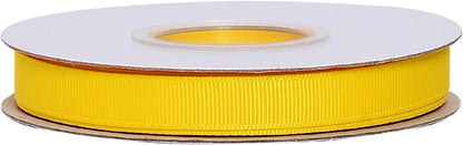 Yellow Grosgrain Ribbon, 1/2 Inch 25 Yards, for Gift Wrapping Crafts Hair Bows Wedding Party Decoration