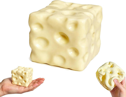 Mini Yellow Cheese Squishy - Squeeze Luck Cheese Squishy Skin Soft , Soft Novelty Slow Rising Sensory Cheese Stress & Relief Fidget Toys (Yellow-1pcs, S-1.96inch)
