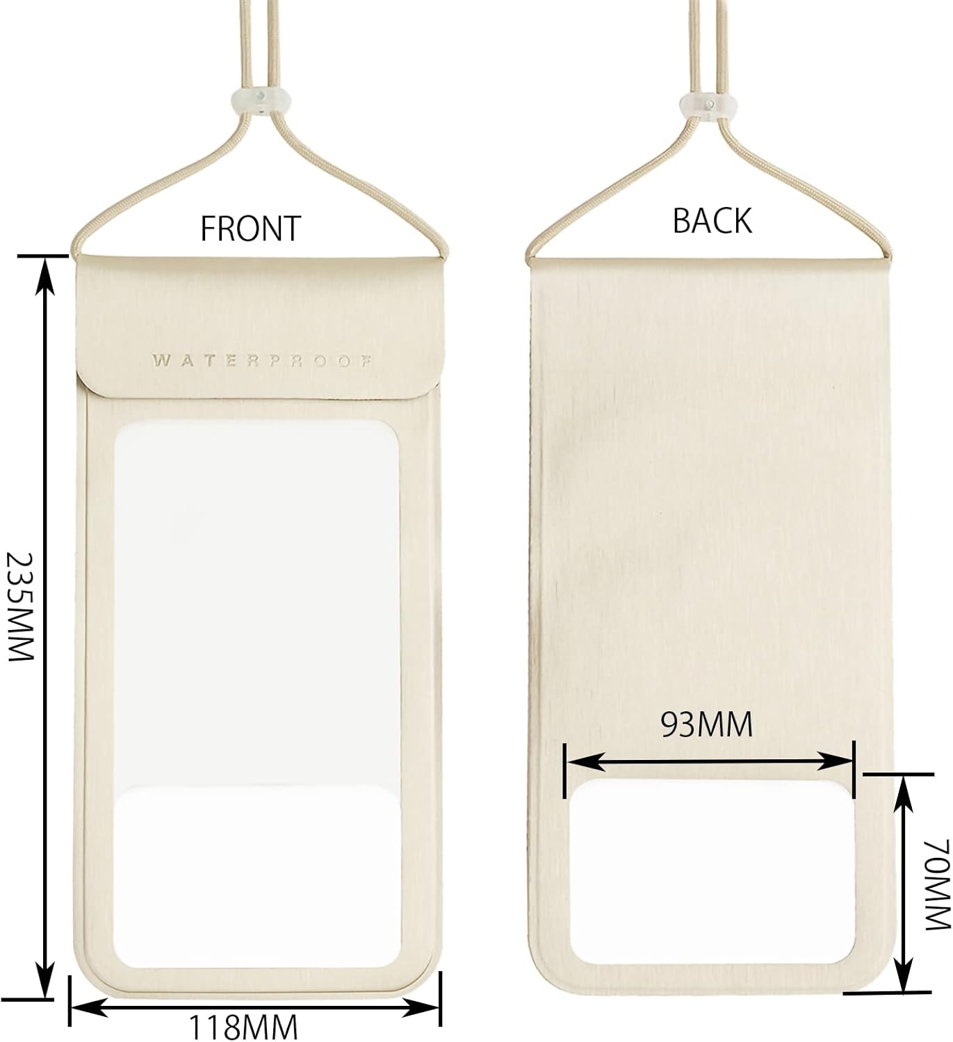 Waterproof Phone Pouch,IPX8 Waterproof Phone Case Bag Holder Dry Pouch for iPhone 13 Pro Max/13 Pro/13/12/12 Pro Max/11/11 Pro Max/Xs Max/XR to 6.9" for Kayaking Swimming Beach(Gold)
