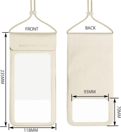 Waterproof Phone Pouch,IPX8 Waterproof Phone Case Bag Holder Dry Pouch for iPhone 13 Pro Max/13 Pro/13/12/12 Pro Max/11/11 Pro Max/Xs Max/XR to 6.9" for Kayaking Swimming Beach(Gold)