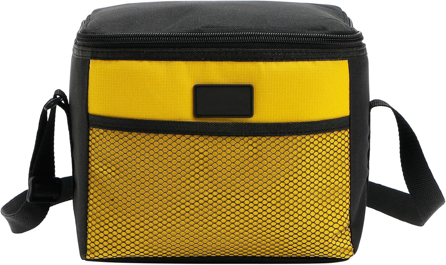 5L Lunch Bag Leakproof Thermal Cooler Lunch Box Adult Waterproof Insulated Lunch Tote Bag (5L,Yellow)