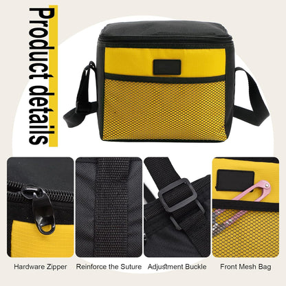 5L Lunch Bag Leakproof Thermal Cooler Lunch Box Adult Waterproof Insulated Lunch Tote Bag (5L,Yellow)