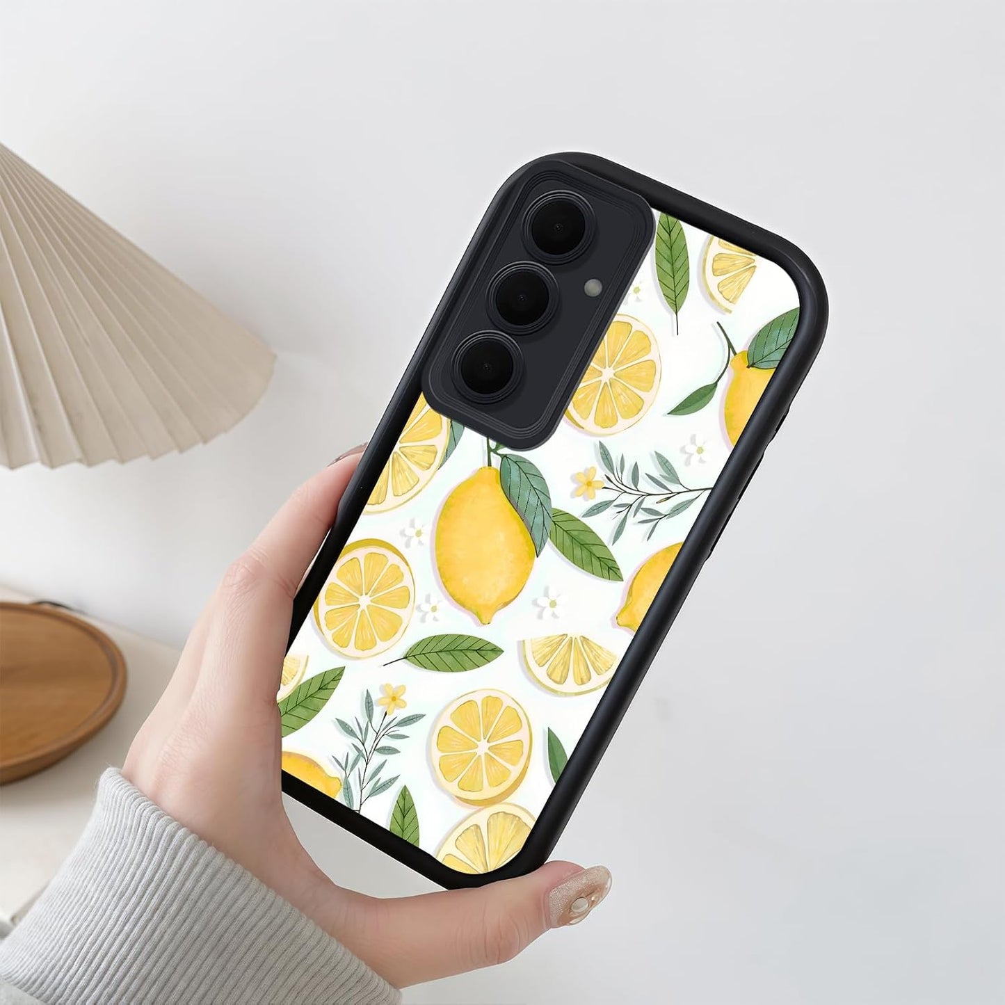 for Samsung Galaxy A35 Case 6.6 inch Lemon Pattern Step Design Soft Touch Case, Slim, Anti-Scratch, Fresh, Playful, Minimalist, for Trendy Users, Summer, Daily Use