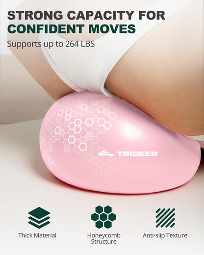 Yoga Ball for Exercise, Pilates, Core & Balance Training, Stability Ball for Pregnancy & Birthing Prep, Physical Therapy, Daily Stretching, Office Chair for Active Sitting, Quick Pump Included
