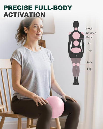 Yoga Ball for Exercise, Pilates, Core & Balance Training, Stability Ball for Pregnancy & Birthing Prep, Physical Therapy, Daily Stretching, Office Chair for Active Sitting, Quick Pump Included