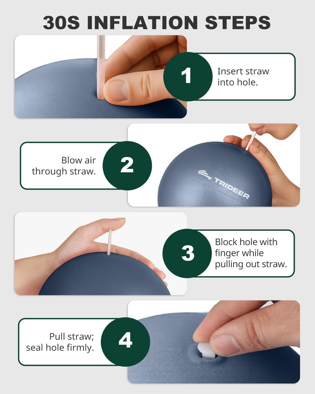 Yoga Ball for Exercise, Pilates, Core & Balance Training, Stability Ball for Pregnancy & Birthing Prep, Physical Therapy, Daily Stretching, Office Chair for Active Sitting, Quick Pump Included