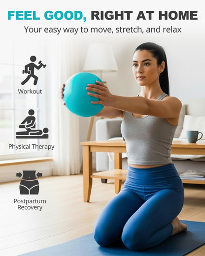 Yoga Ball for Exercise, Pilates, Core & Balance Training, Stability Ball for Pregnancy & Birthing Prep, Physical Therapy, Daily Stretching, Office Chair for Active Sitting, Quick Pump Included