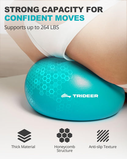 Yoga Ball for Exercise, Pilates, Core & Balance Training, Stability Ball for Pregnancy & Birthing Prep, Physical Therapy, Daily Stretching, Office Chair for Active Sitting, Quick Pump Included