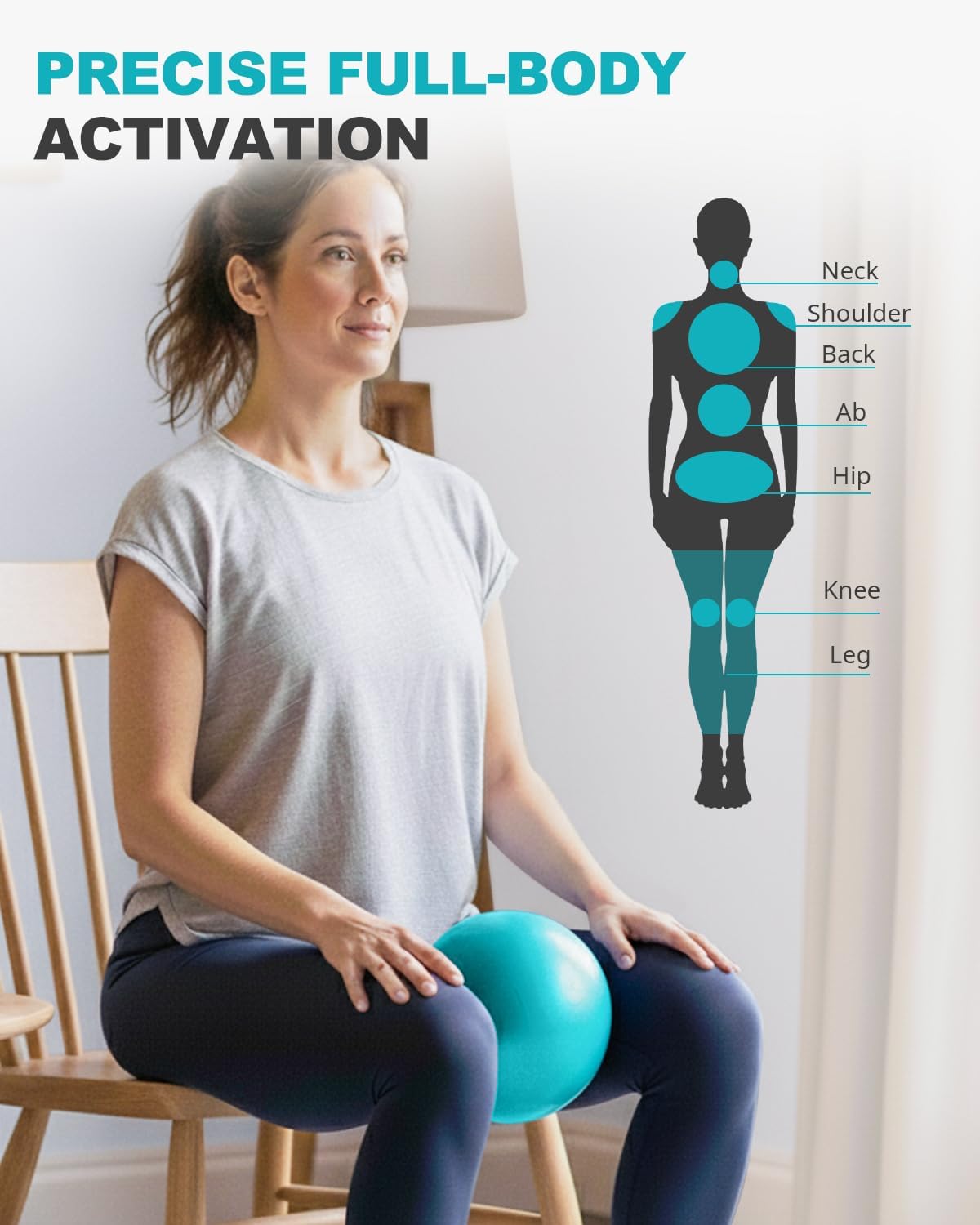 Yoga Ball for Exercise, Pilates, Core & Balance Training, Stability Ball for Pregnancy & Birthing Prep, Physical Therapy, Daily Stretching, Office Chair for Active Sitting, Quick Pump Included