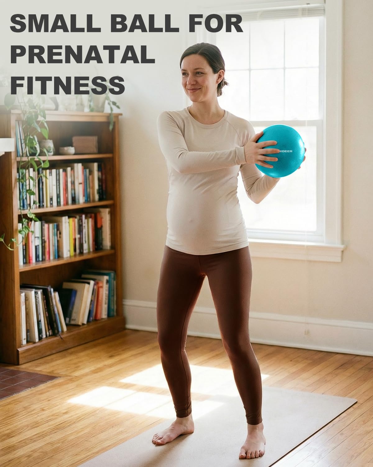 Yoga Ball for Exercise, Pilates, Core & Balance Training, Stability Ball for Pregnancy & Birthing Prep, Physical Therapy, Daily Stretching, Office Chair for Active Sitting, Quick Pump Included