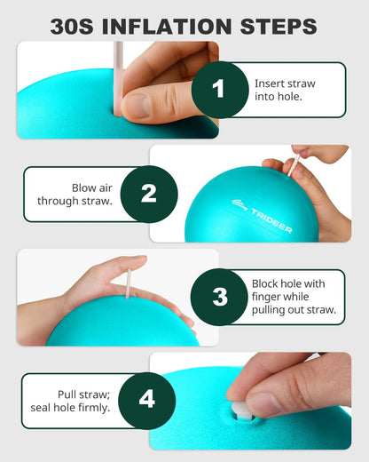 Yoga Ball for Exercise, Pilates, Core & Balance Training, Stability Ball for Pregnancy & Birthing Prep, Physical Therapy, Daily Stretching, Office Chair for Active Sitting, Quick Pump Included