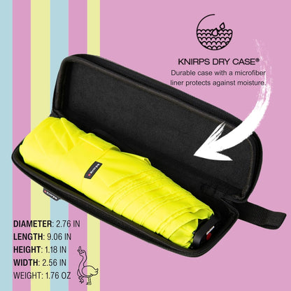 X4U My Clever Companion– 90cm Diameter Windproof Manual Open/Close Umbrella, Small and Compact Design for Travel and All Weather Protection, with Retractable Feature and Travel Case