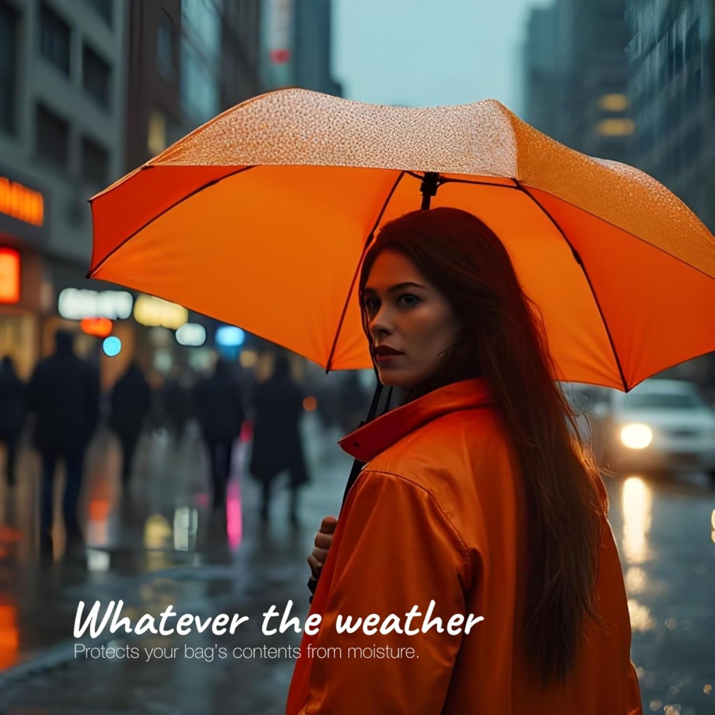 X4U My Clever Companion– 90cm Diameter Windproof Manual Open/Close Umbrella, Small and Compact Design for Travel and All Weather Protection, with Retractable Feature and Travel Case