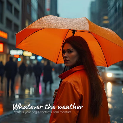 X4U My Clever Companion– 90cm Diameter Windproof Manual Open/Close Umbrella, Small and Compact Design for Travel and All Weather Protection, with Retractable Feature and Travel Case
