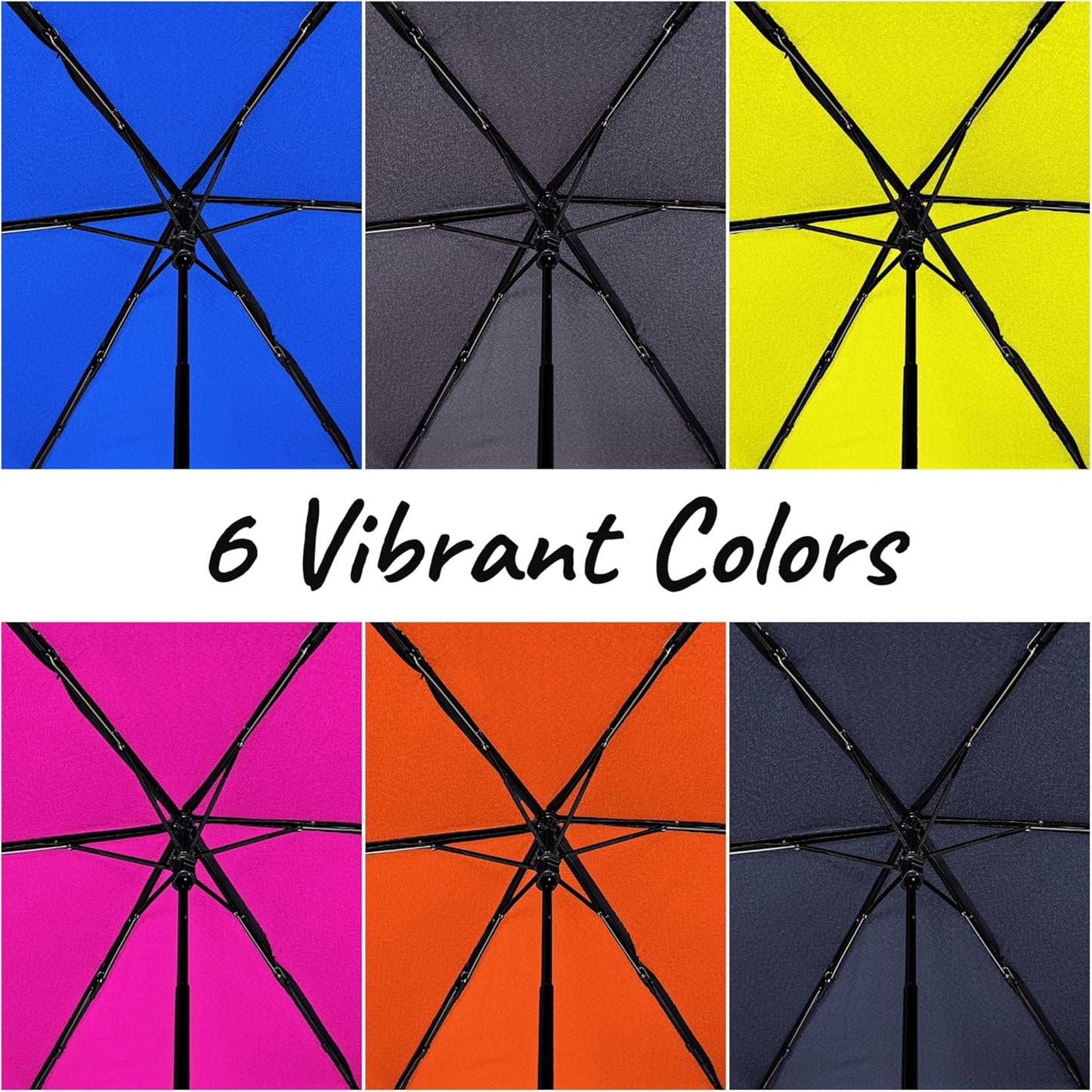 X4U My Clever Companion– 90cm Diameter Windproof Manual Open/Close Umbrella, Small and Compact Design for Travel and All Weather Protection, with Retractable Feature and Travel Case