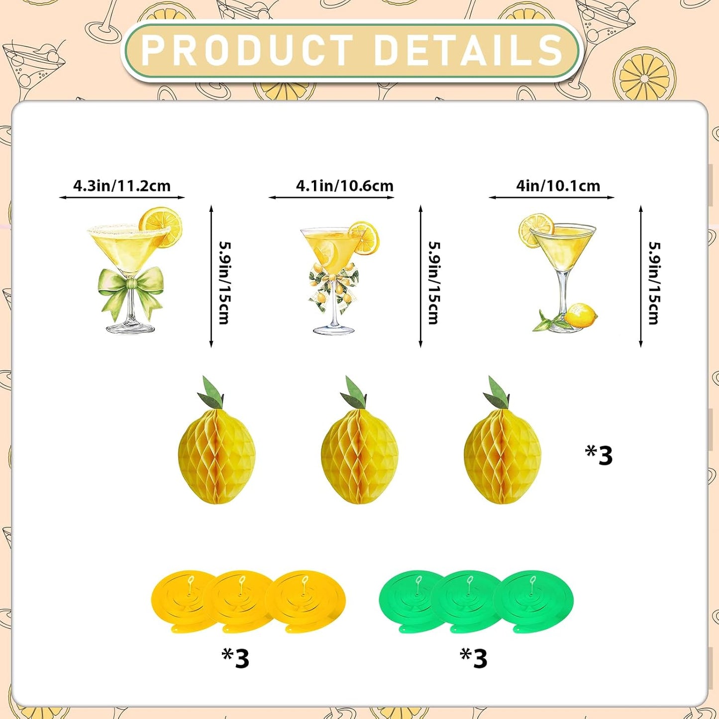 Just A Drop Older Gold Glitter Banner with Hanging Swirls Lemon Party Decorations Lemon Themed Party Decor Lemon Birthday Decorations
