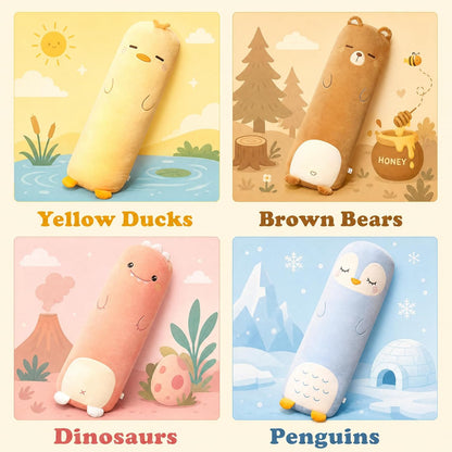 Long Plush Pillow, Yellow Duck 27 Inch, Cute Body Stuffed Animals | 27/33/39 Inch, Soft Cuddle Bedroom Pillow, Kawaii Home Decor Toy Plushies, Comfort Gifts for Kids Adults