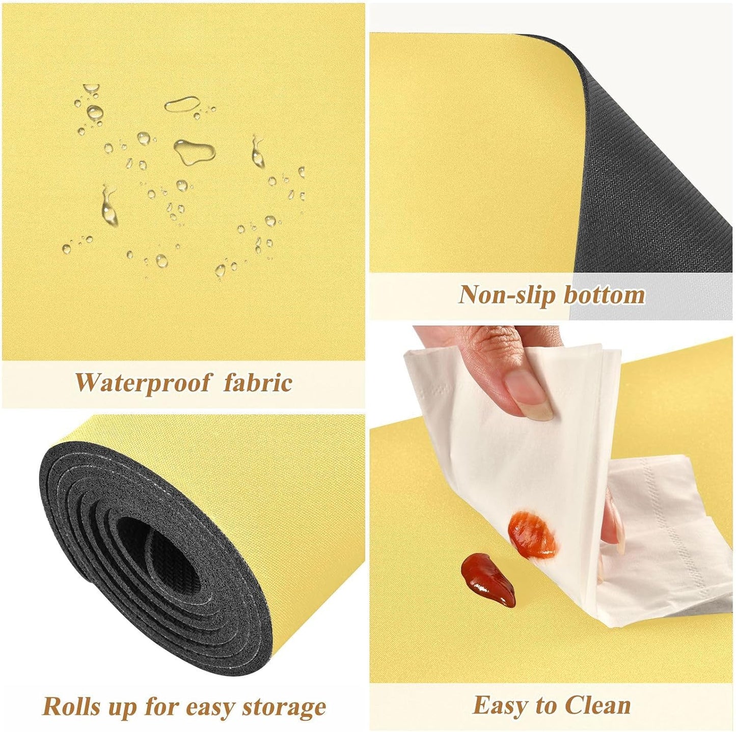 Lemon Yellow Trivet Table Runner for Kitchen Countertops Hot Pots Pans Heat Resistance Pot Holders Anti-Slip Hot Pad Mats 11.8 * 39.4 Inches