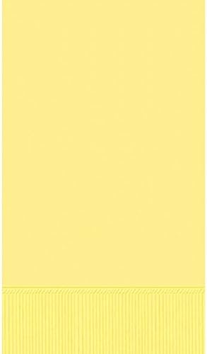 Light Yellow 3-Ply Guest Towels | Pack of 16 | Party Supply
