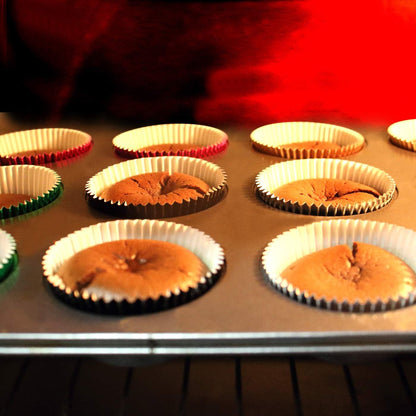 Gold Foil Cupcake Case Liners Wrappers Baking Muffin Paper Cups 200 Pcs