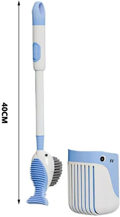 Suction Cup Toilet Brush Set, 2025 Wall-Mounted Toilet Cleaner with Built-in Liquid Dispenser & Quick-Dry Holder, Touch Free, Space-Saving Hygienic Bathroom Organizer for Home,RV,Boat (Yellow)