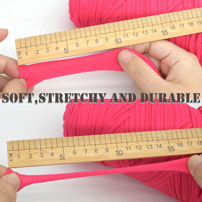 400g Tshirt Yarn for Crochet,Yellow T Shirt Soft Elastic Fabric Chunky Thick T-Shirt Crochet Yarn for Crocheting Knitting Beginner Hand Knitting for Bag/DIY Craft/Home Decor-Golden Yellow