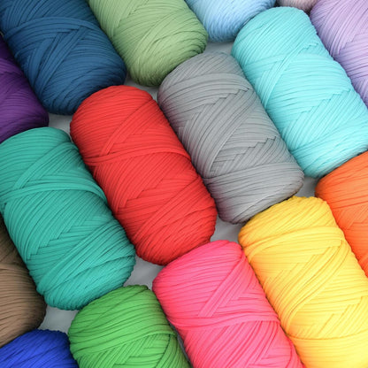 400g Tshirt Yarn for Crochet,Yellow T Shirt Soft Elastic Fabric Chunky Thick T-Shirt Crochet Yarn for Crocheting Knitting Beginner Hand Knitting for Bag/DIY Craft/Home Decor-Golden Yellow