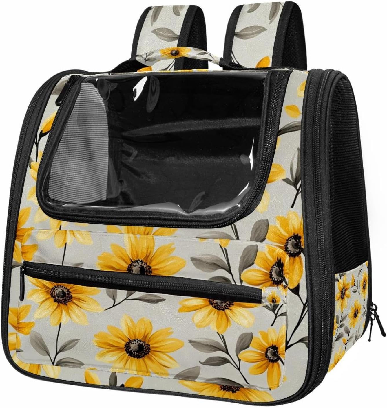 Yellow Daisy Flowers (1) Pet Travel Carrier Soft Sided Portable Bag for Cats, Small Dogs, Kittens or Puppies